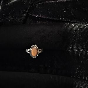 Elegant Silver and Pink Women's Ring